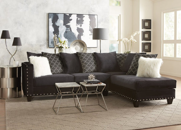 Implosion Black Tuxedo Sectional